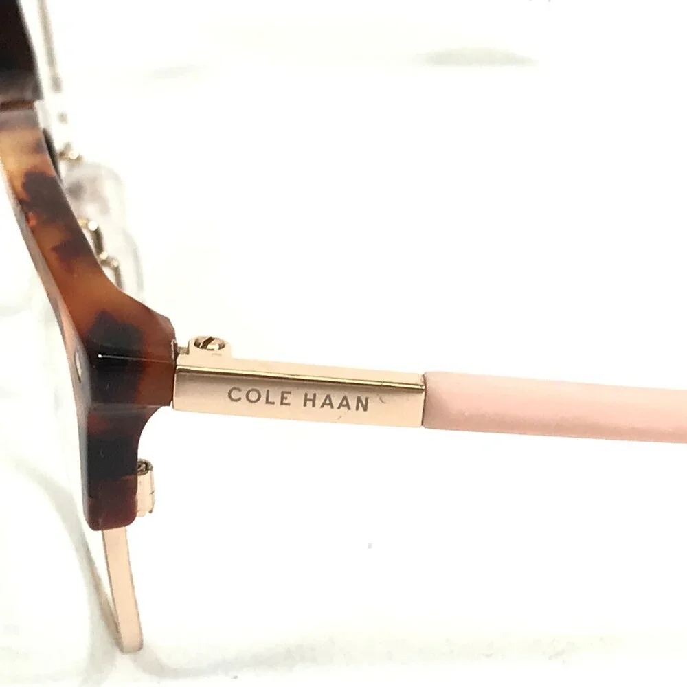 Cole Haan Eyeglasses Frames CH5029 239 Pink Tortoise Gold Cat Eye 53-18-135